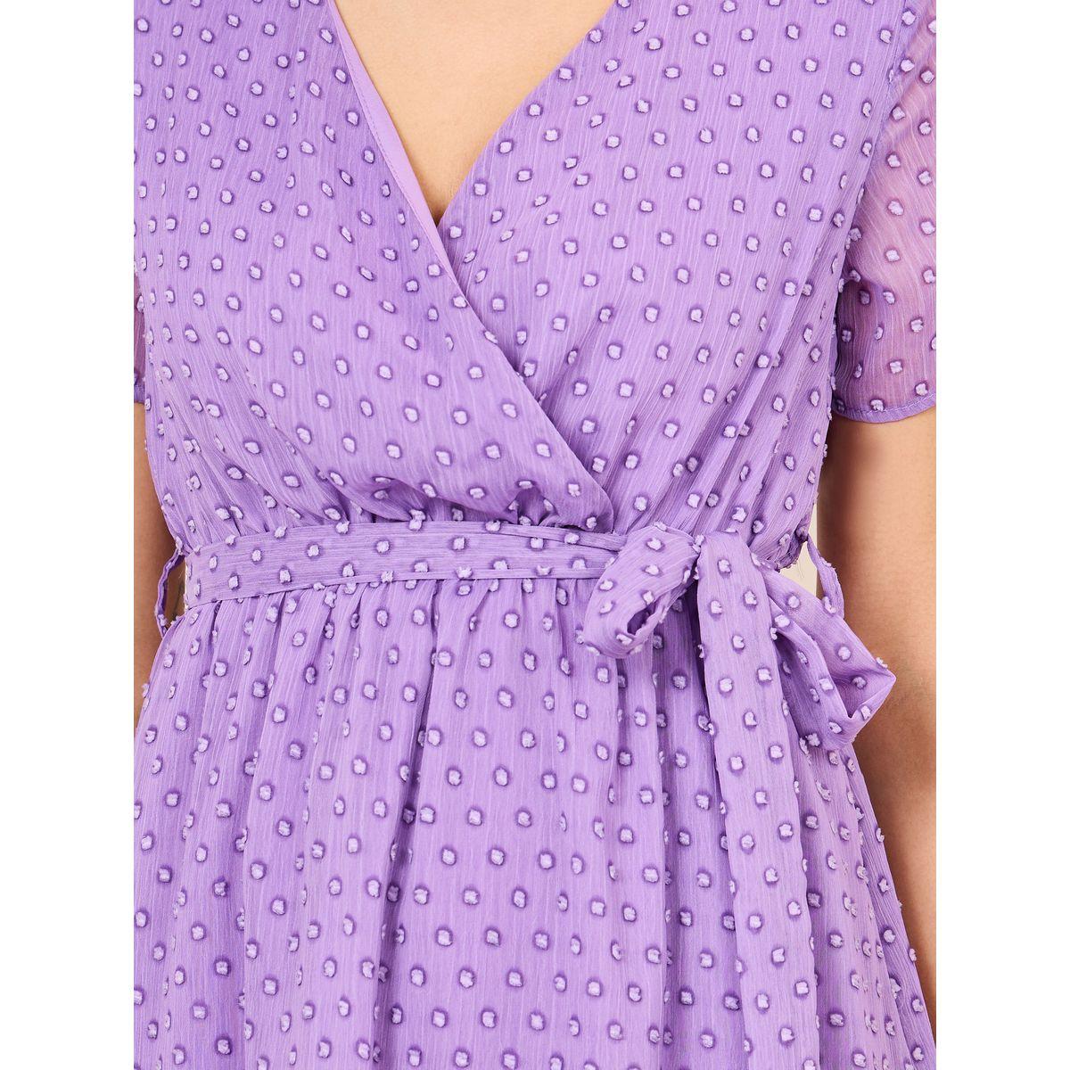 Styli Dobby Self Tie Up A-Line Midi Dress-women-clothing-dresses-image-3