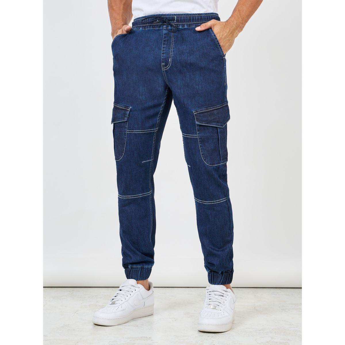Styli Premium Stretch Mid Rise Cargo Cuffed Hem Jeans-men-clothing-bottoms-jeans-image-1