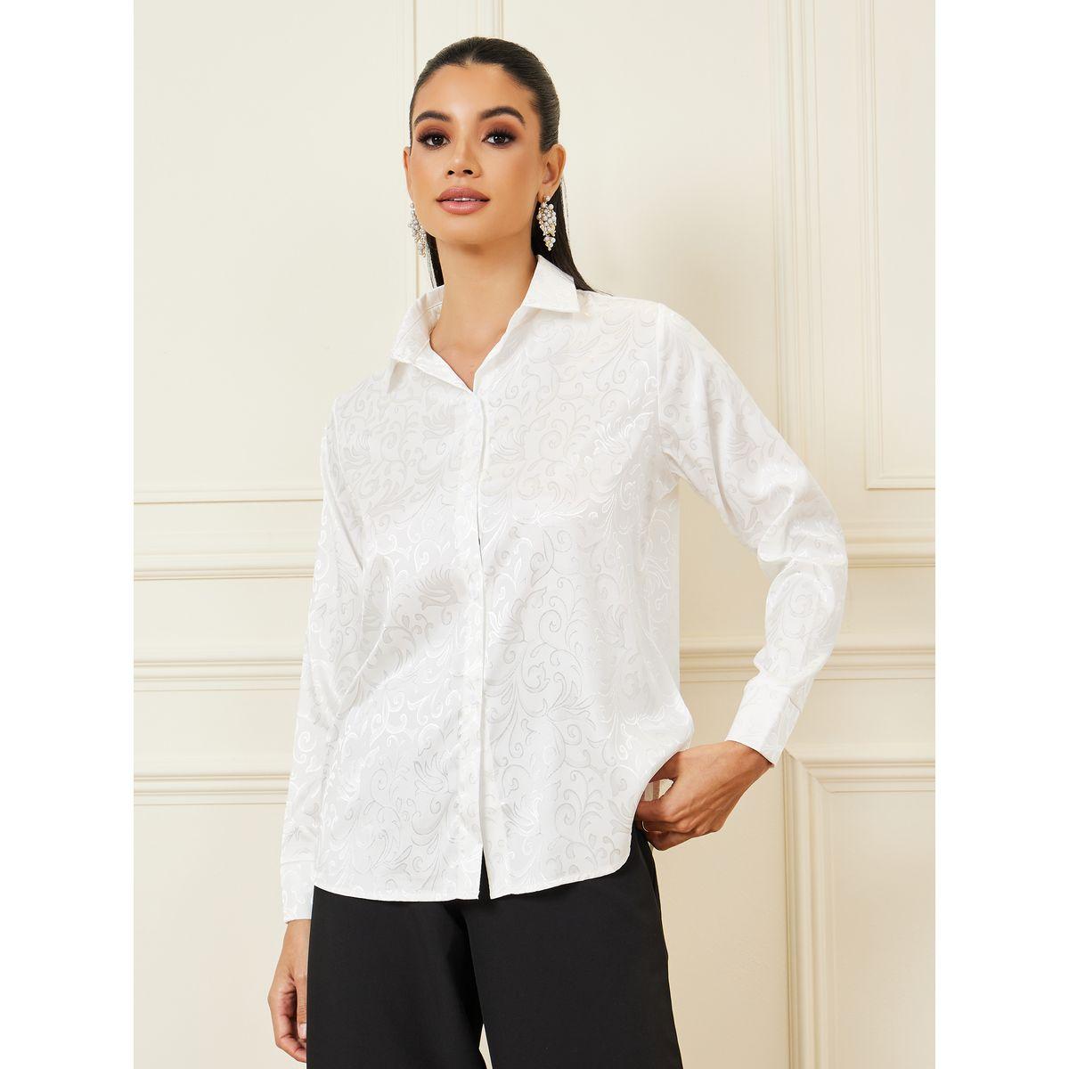 Styli Jacquard Shirt with Long Sleeves-women-clothing-shirtsandblouses-shirts-image-2