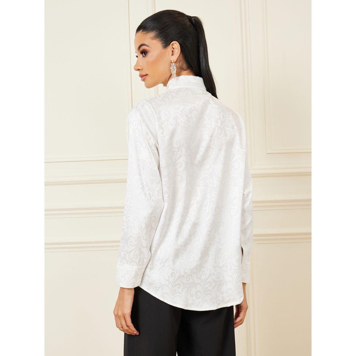 Styli Jacquard Shirt with Long Sleeves-women-clothing-shirtsandblouses-shirts-image-5