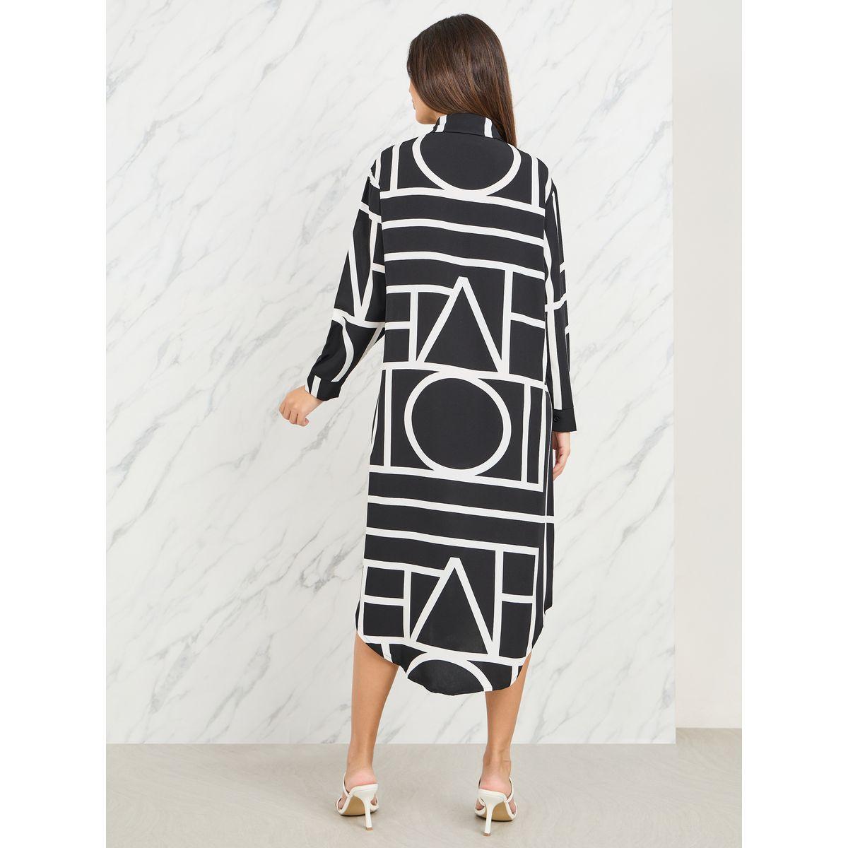 Styli Geo Print Curved Hem Longline Shirt-women-clothing-shirtsandblouses-shirts-image-4
