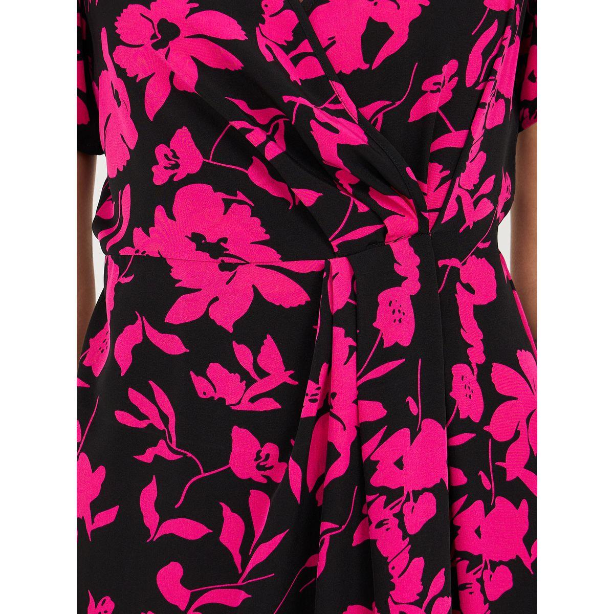 فستان ميدي بكسرات وطبعة زهور مع نمط لف-women-clothing-dresses-image-3