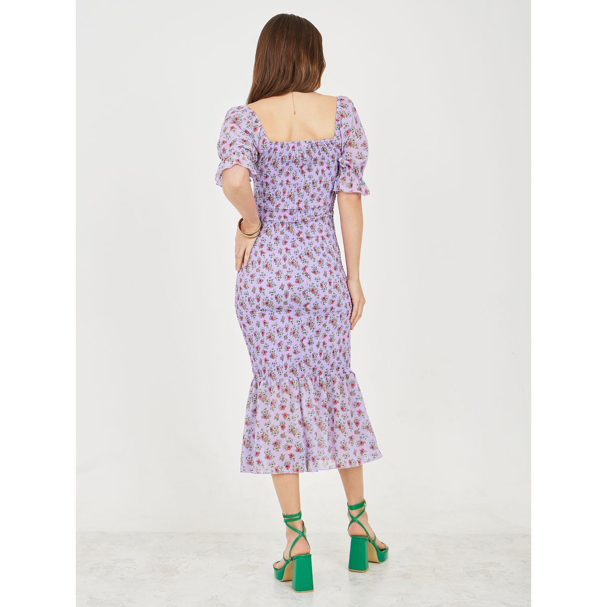 فستان ميدي مطبع بطبعات صغيرة-women-clothing-dresses-image-4