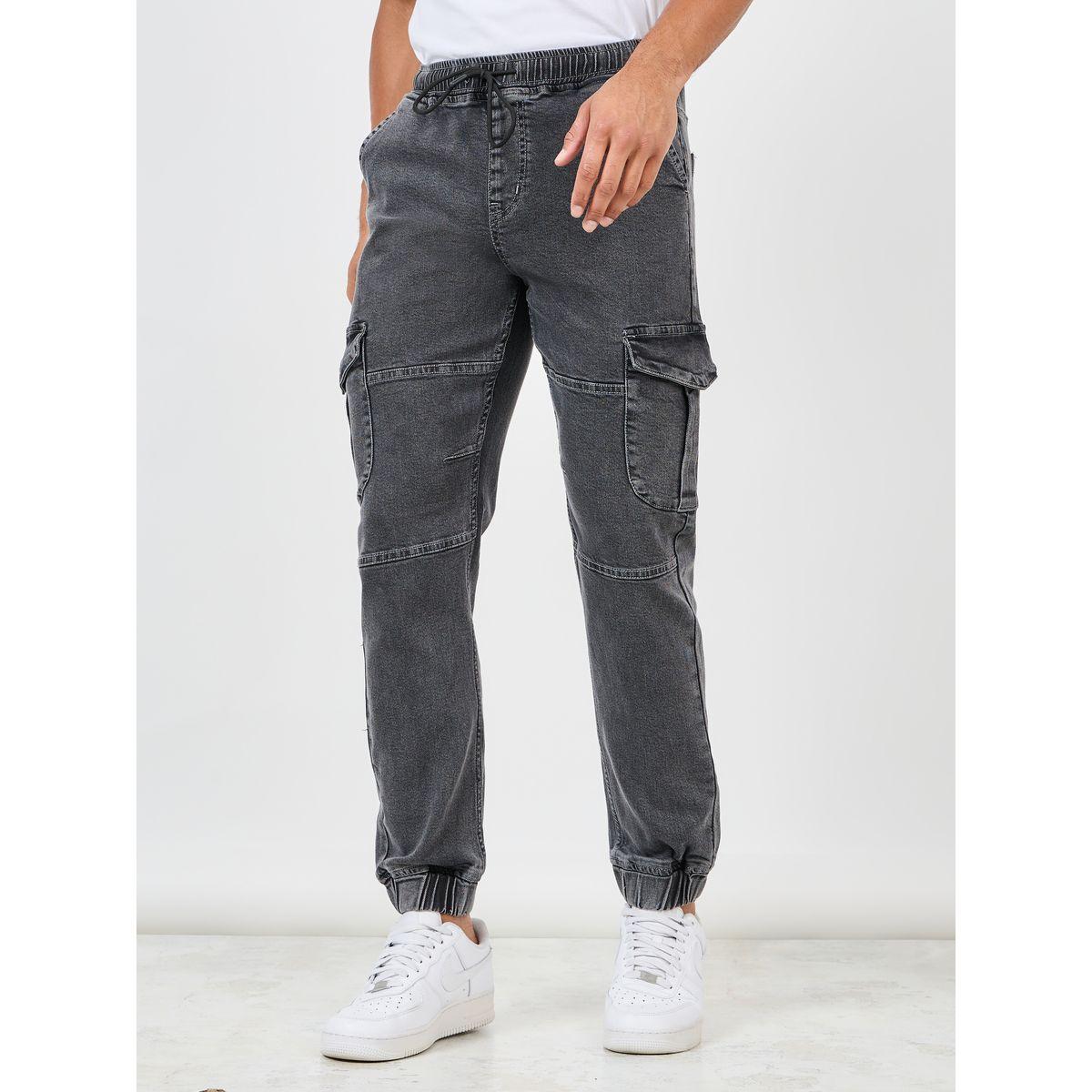 Styli  Premium Stretch Stitch Detail Slim Fit Cargo Cuff Jeans-men-clothing-bottoms-jeans-image-1