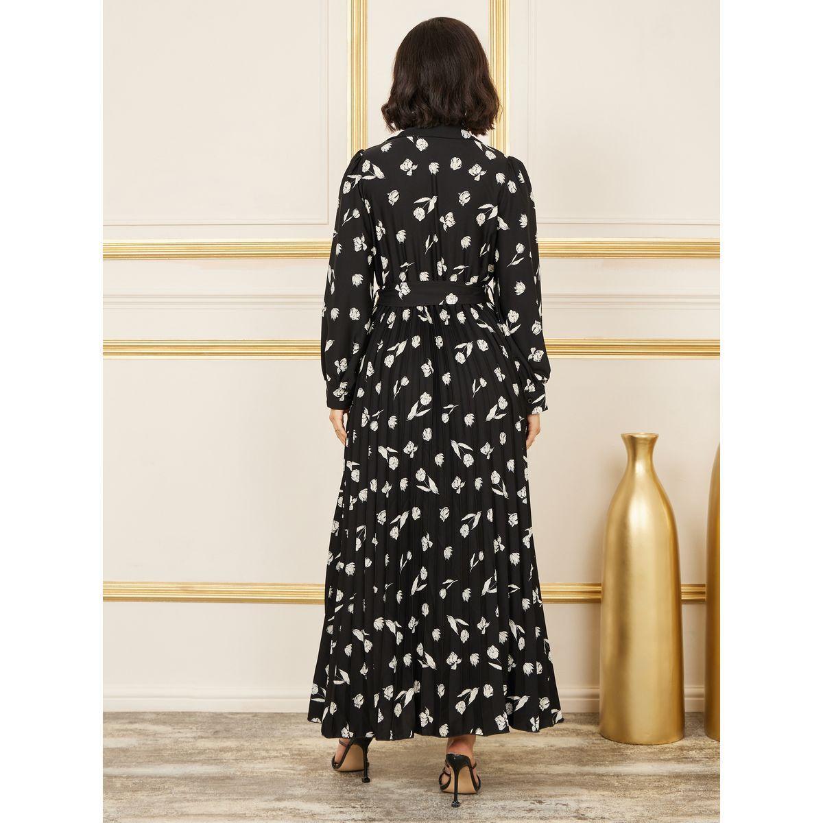 Styli Floral Print Collared Wrap Maxi Dress-women-clothing-dresses-image-4
