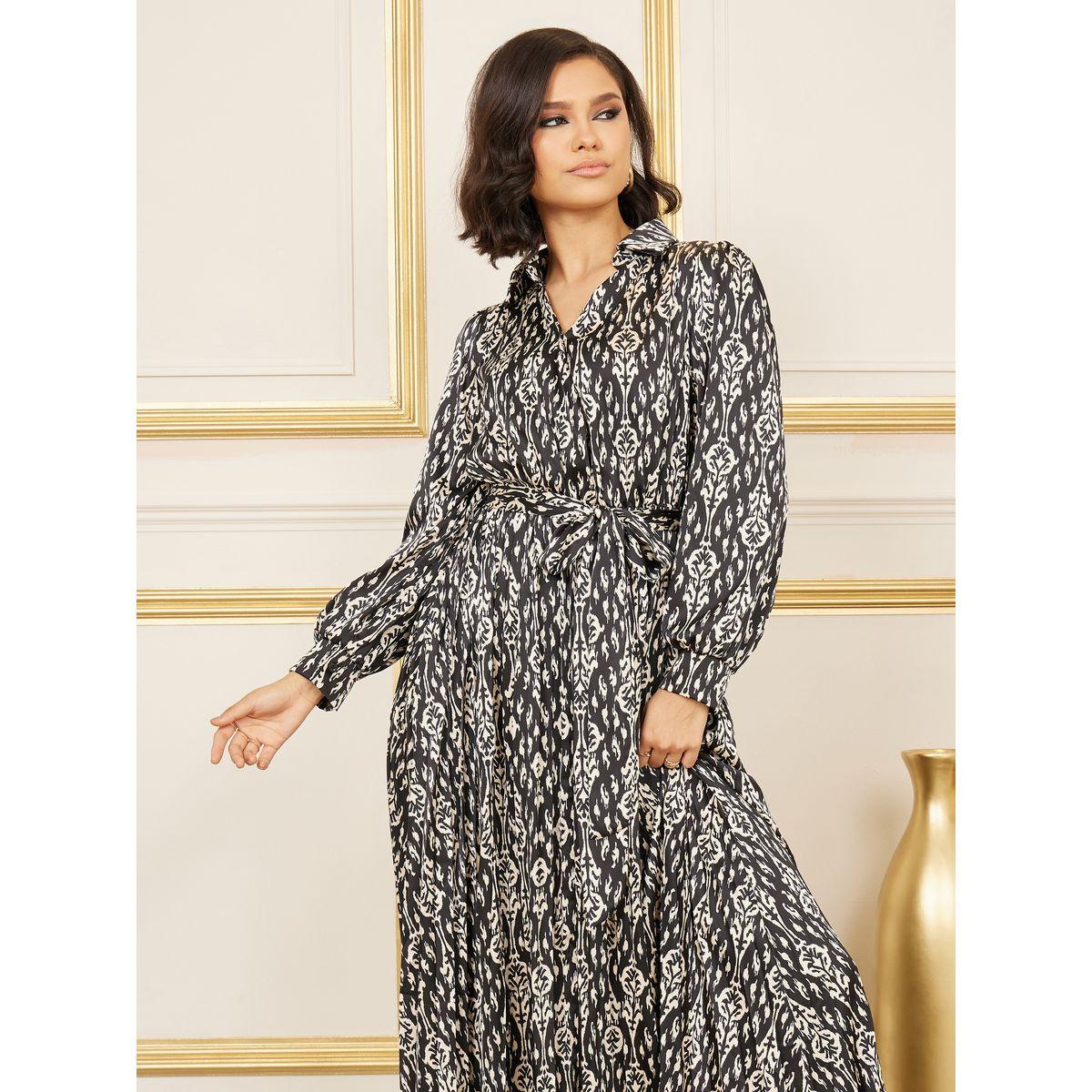 فستان ساتان طويل بطبعة بوهيمية-women-clothing-dresses-image-3