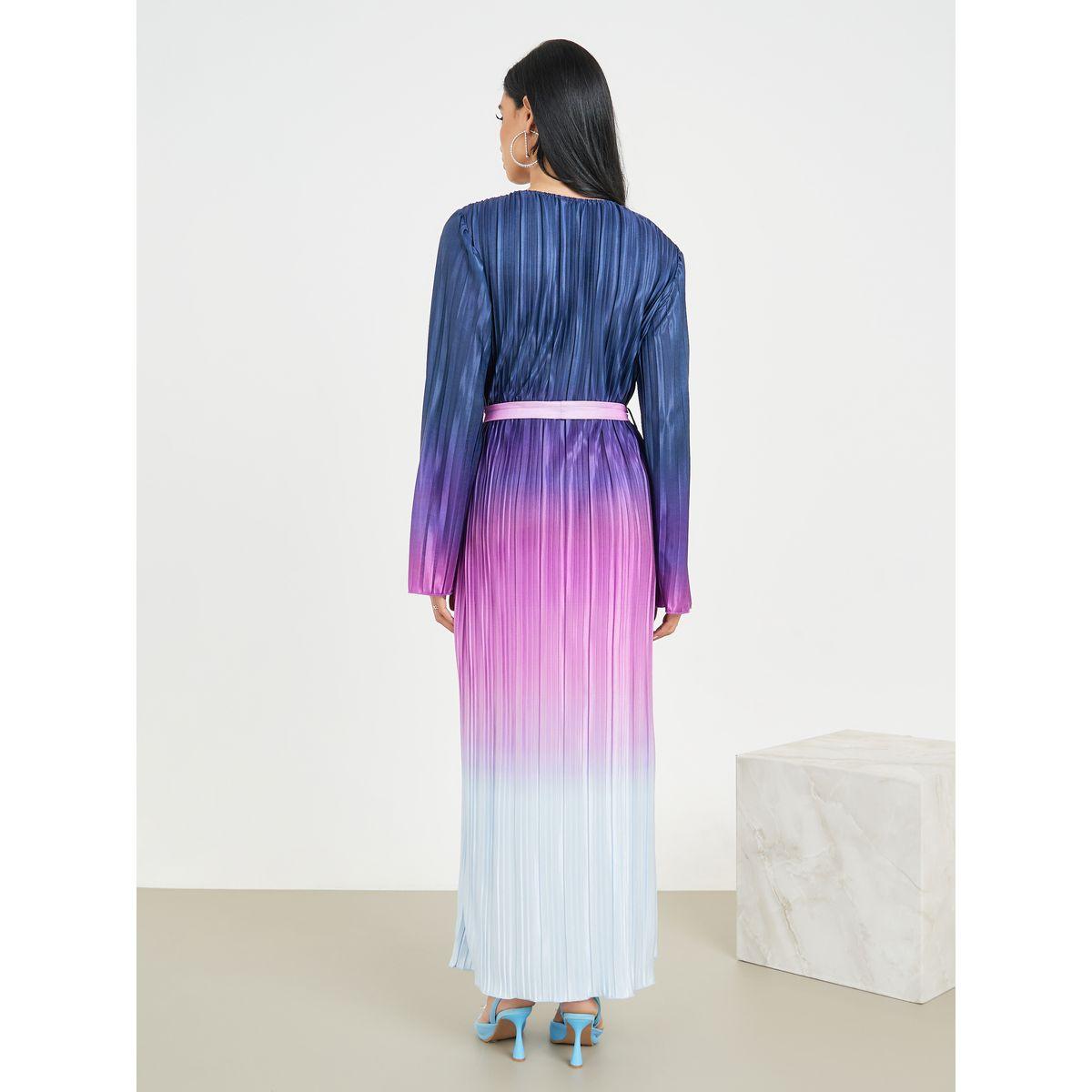 Styli Accordion Pleated Ombre Print Shift Maxi Dress-women-clothing-dresses-image-4