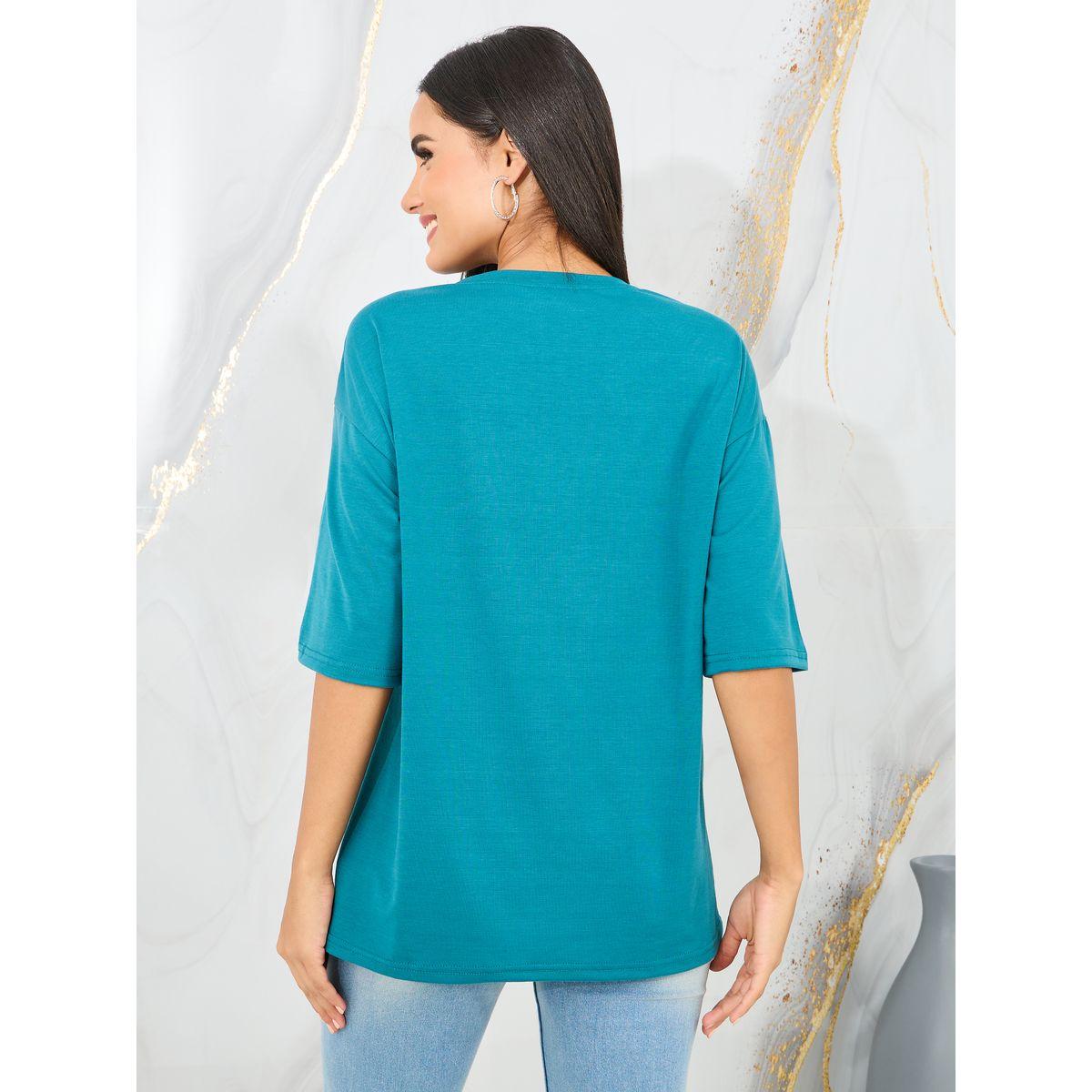Styli Oversized Embellished Slogan Print Drop Shoulder T-Shirt-women-clothing-tshirts-image-4