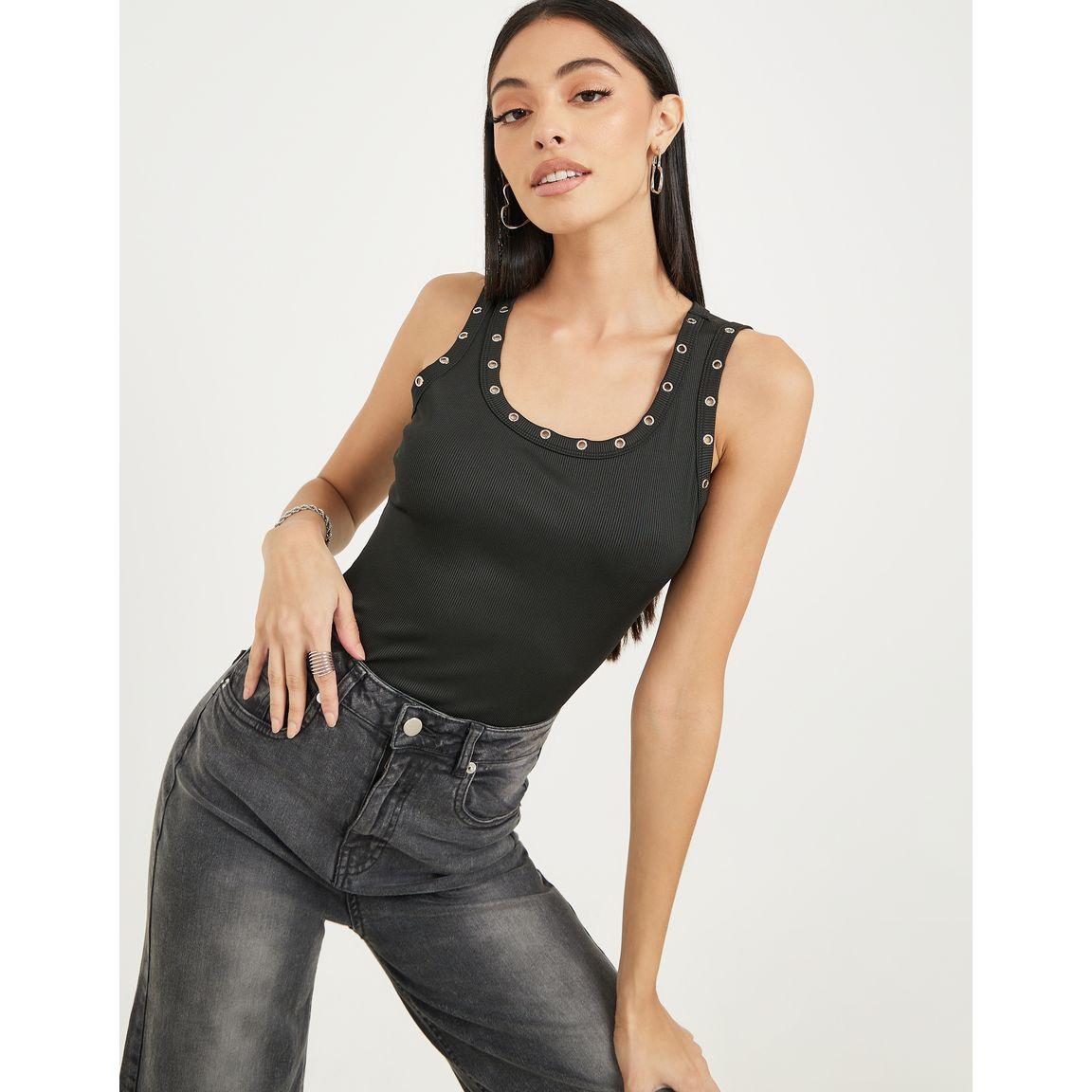 بلوزة كت بتفاصيل مضلعة-women-clothing-tshirts-image-1