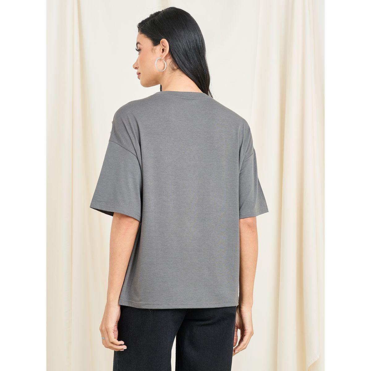 Styli Oversized Studded Embellished Round Neck T-shirt-women-clothing-tshirts-image-4