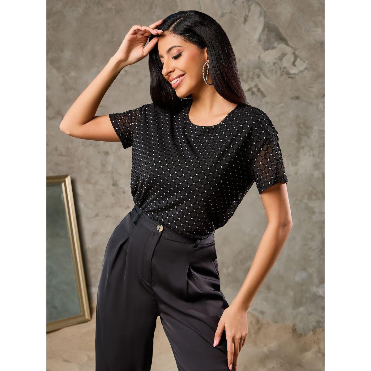 Styli Embellished Drop Shoulder Boxy Fit T-shirt-women-clothing-tshirts-image-2