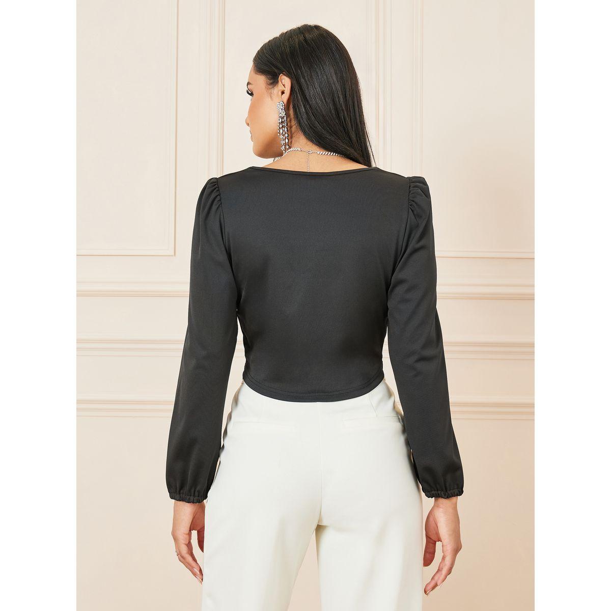Styli High Low Curved Hem Long Sleeve Fitted Knit Top-women-clothing-shirtsandblouses-blouses-image-4