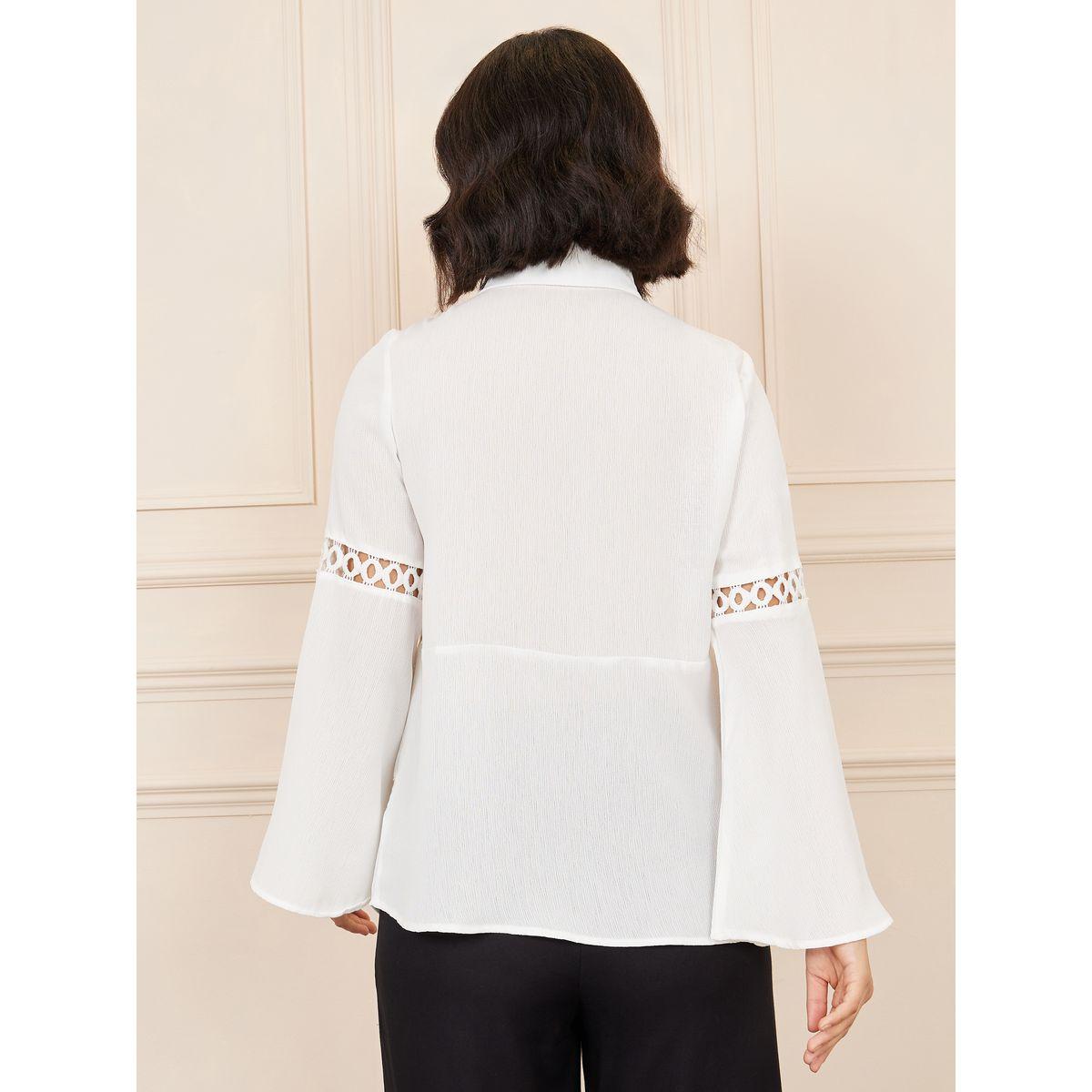 بلوزة بقصة عادية وتفاصيل فتحات صغيرة-women-clothing-shirtsandblouses-shirts-image-4