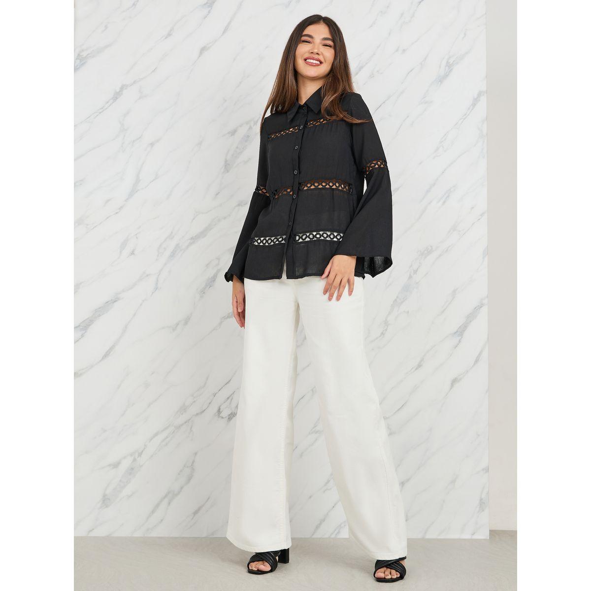 بلوزة بقصة مريحة وطبعة بليسمنت-women-clothing-shirtsandblouses-shirts-image-2
