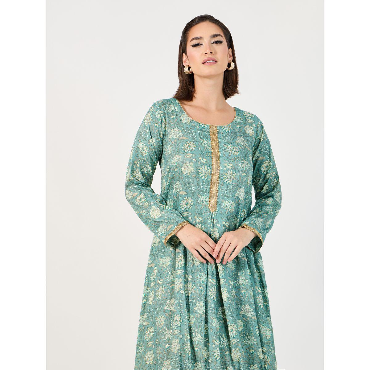 جلابية مطبعة بالكامل مع تداخلات مُطرّزة-women-arabicclothing-jalabiyas-image-2