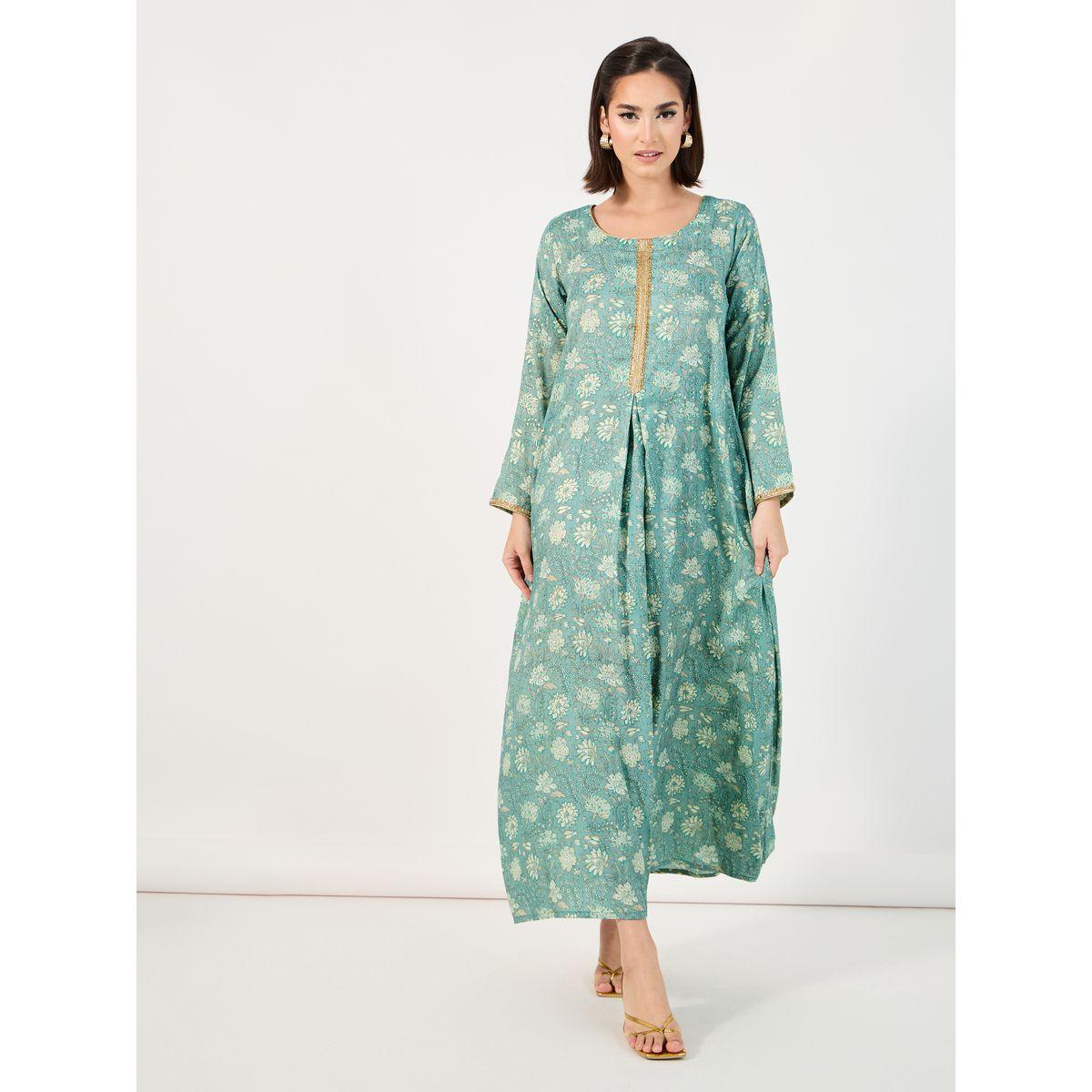 جلابية مطبعة بالكامل مع تداخلات مُطرّزة-women-arabicclothing-jalabiyas-image-4