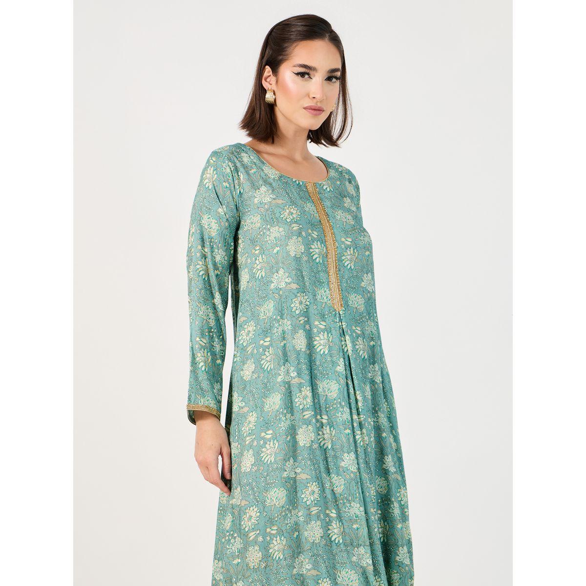 جلابية مطبعة بالكامل مع تداخلات مُطرّزة-women-arabicclothing-jalabiyas-image-5