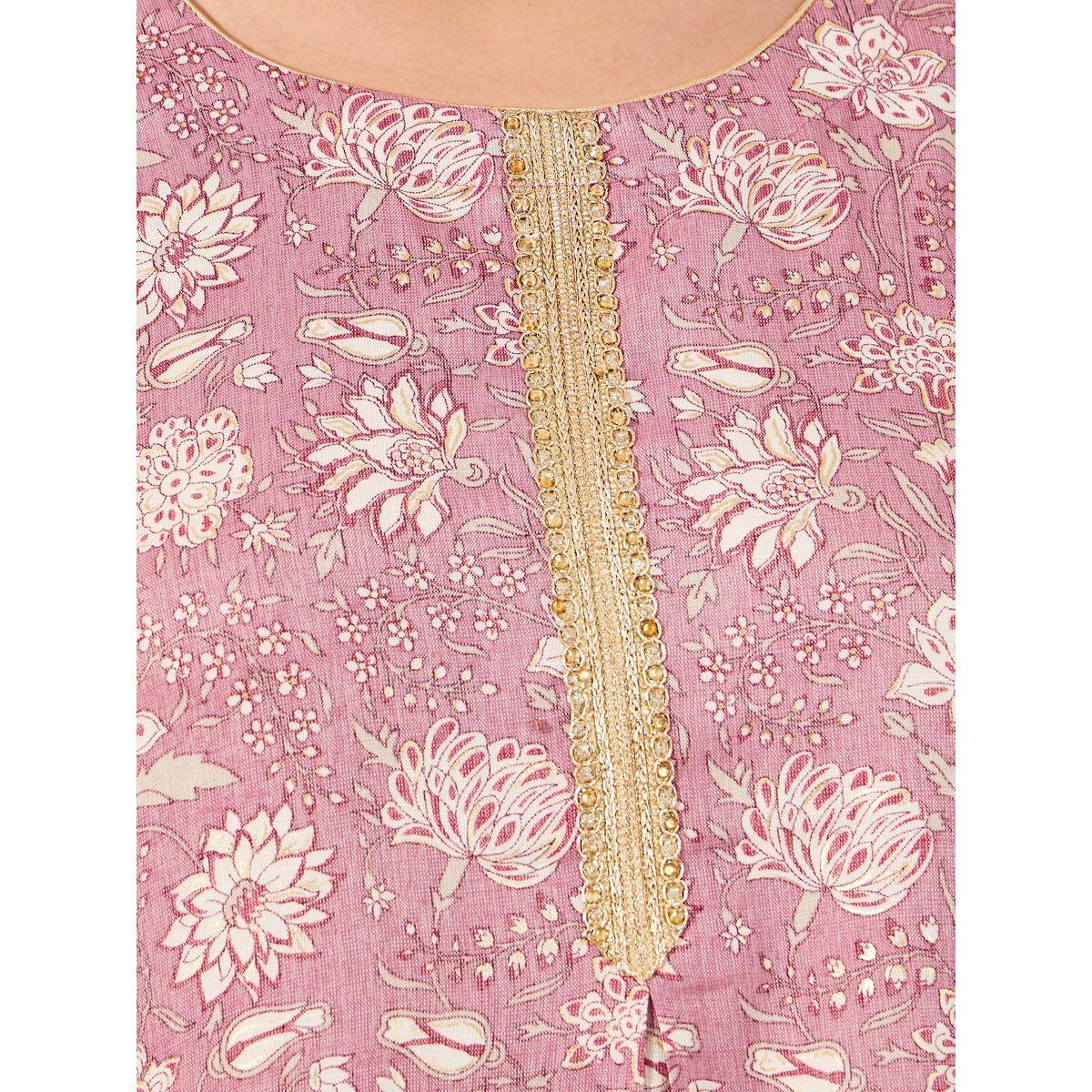 Amirah X Styli All-Over Print Jalabiya with Gold Lace Trims-women-arabicclothing-jalabiyas-image-3
