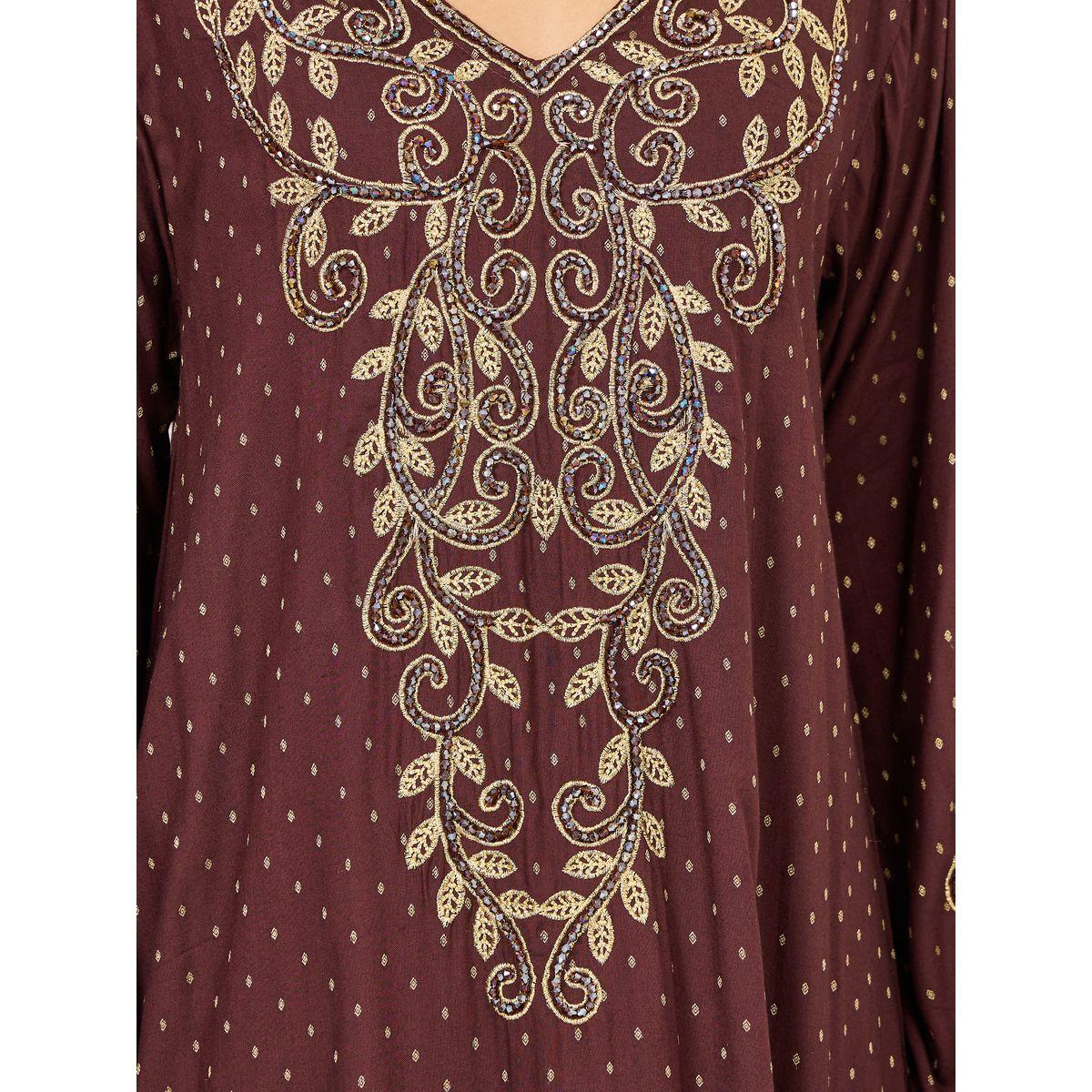 Styli Handwork Embroidered Spot AOP Jalabiya-women-arabicclothing-jalabiyas-image-3