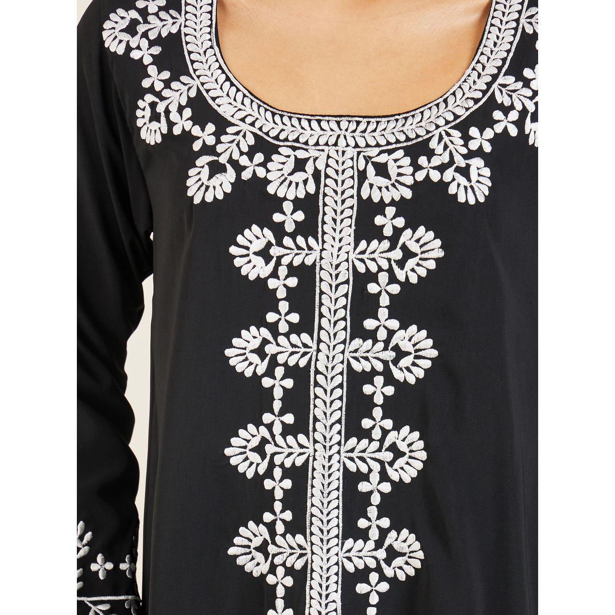 Styli Embroidered Panel A-Line Jalabiya-women-arabicclothing-jalabiyas-image-3