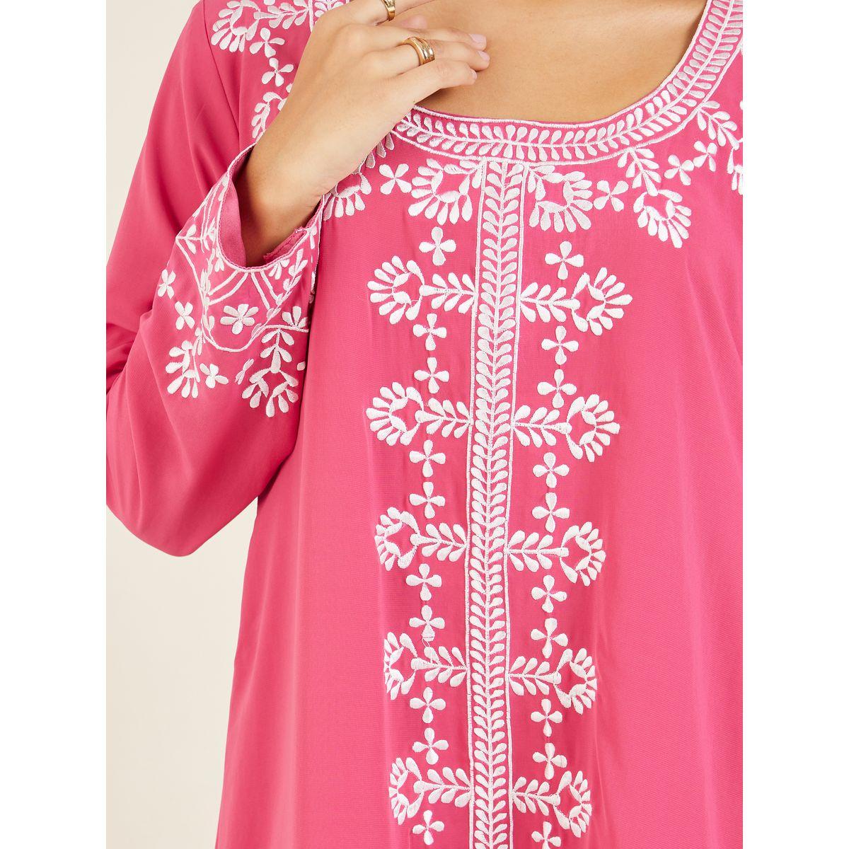 Styli Embroidered Panel Detail Jalabiya-women-arabicclothing-jalabiyas-image-3