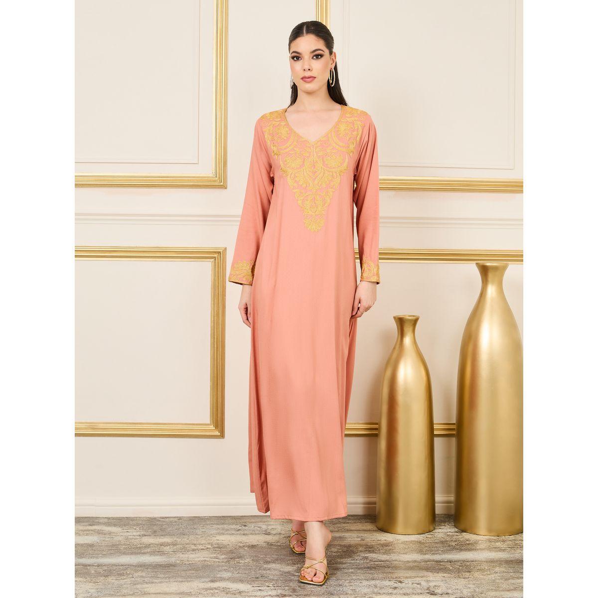 جلابية طويلة بتفاصيل مُطرّزة-women-arabicclothing-jalabiyas-image-1