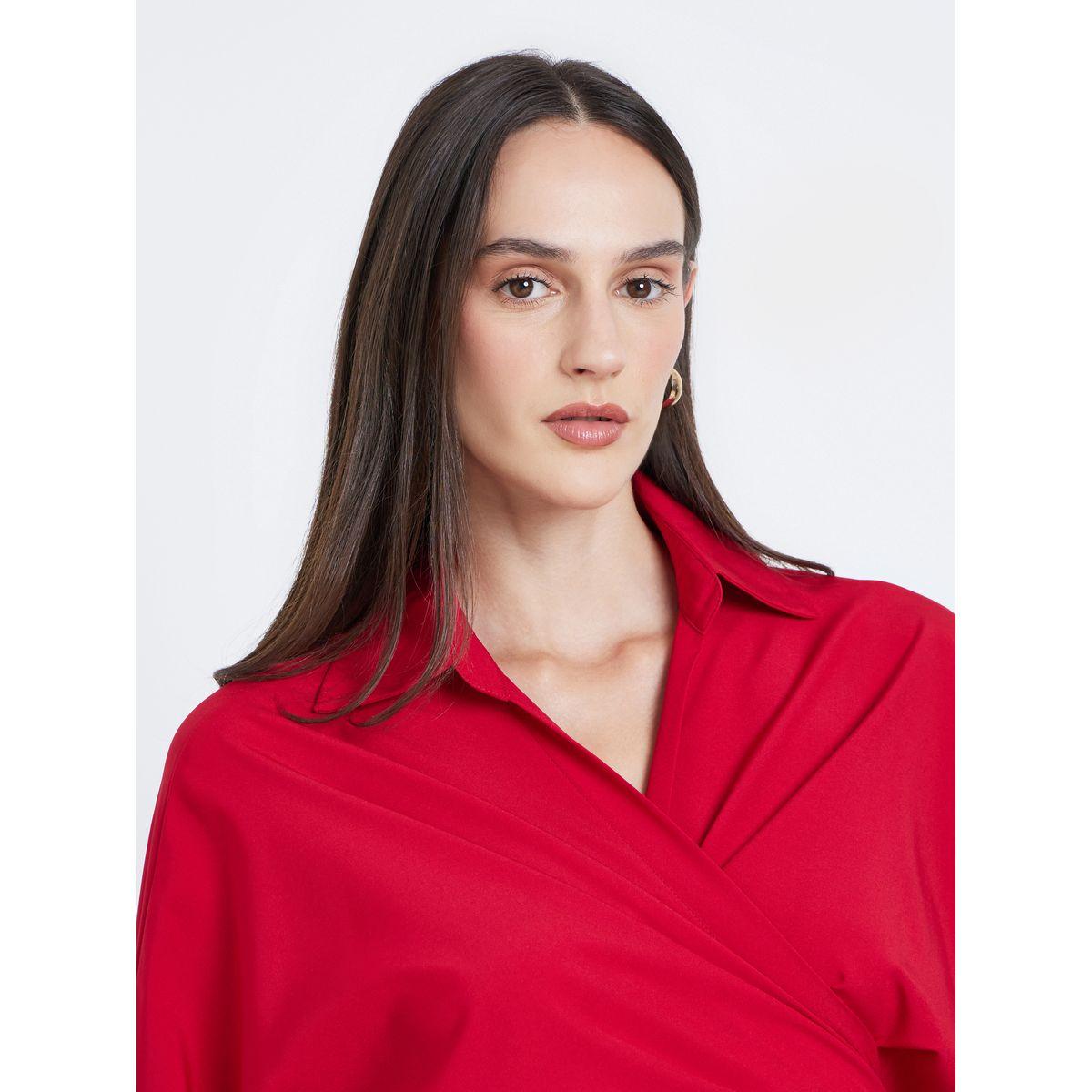 Styli Solid Collared Long Sleeve Wrap Top-women-clothing-shirtsandblouses-blouses-image-4