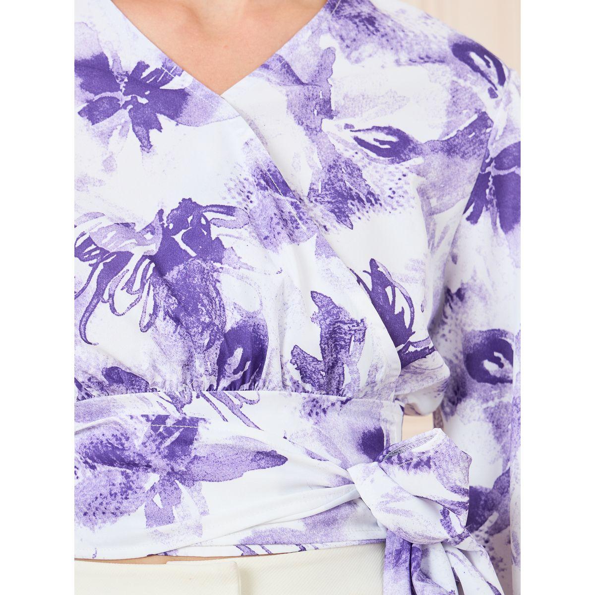 Styli Floral Print Long Sleeve Wrap Top-women-clothing-shirtsandblouses-blouses-image-2