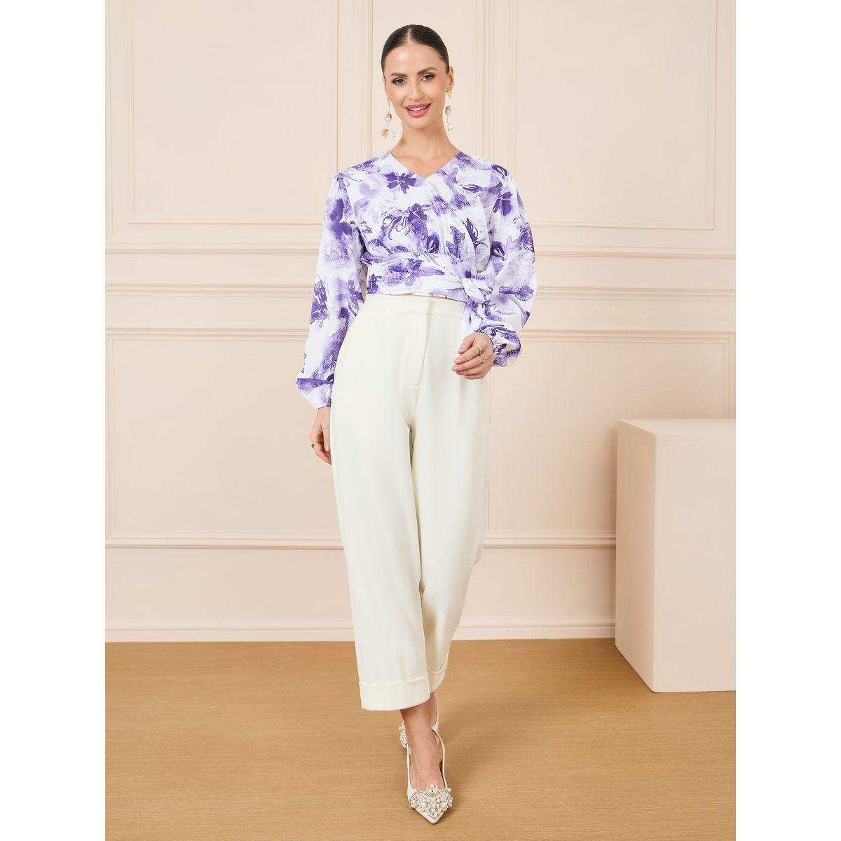 Styli Floral Print Long Sleeve Wrap Top-women-clothing-shirtsandblouses-blouses-image-3