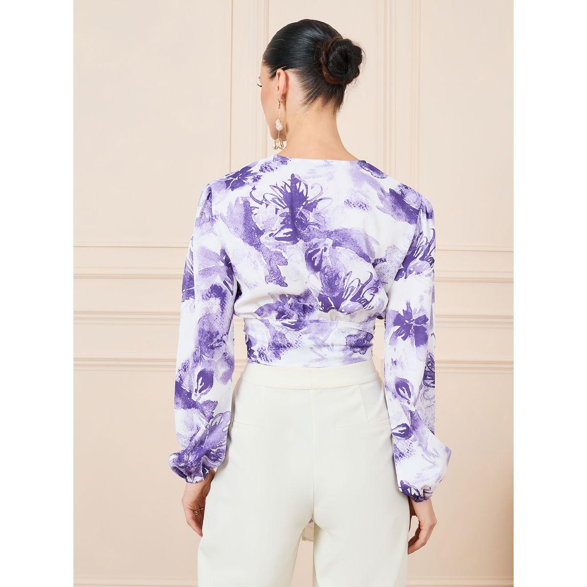 Styli Floral Print Long Sleeve Wrap Top-women-clothing-shirtsandblouses-blouses-image-4