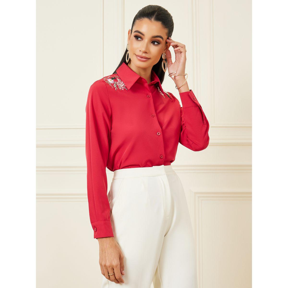 Styli Floral Embroidered Collared Shirt-women-clothing-shirtsandblouses-shirts-image-1