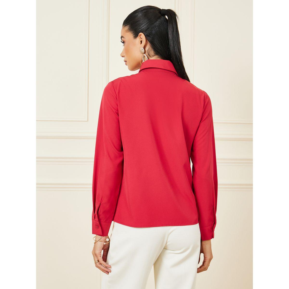 بلوزة بتفاصيل مُطرّزة وأزرار غلق-women-clothing-shirtsandblouses-shirts-image-6