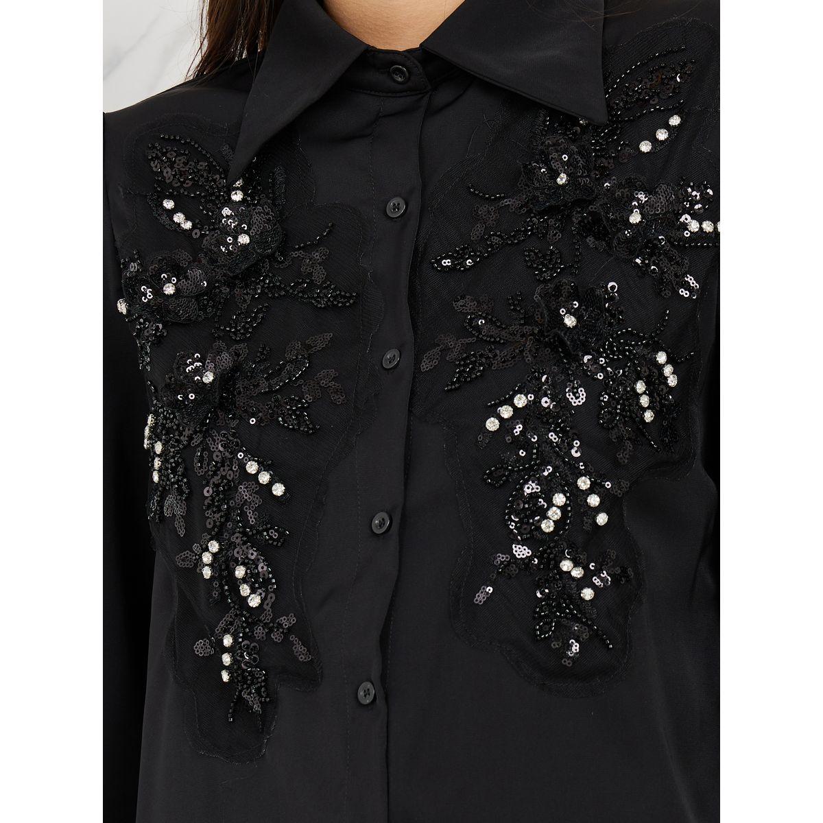 Styli Sequin Detail Pointed Tip Collar Shirt-women-clothing-shirtsandblouses-shirts-image-4