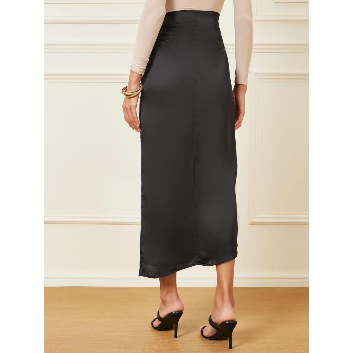 Styli Gathered Asymmetrical Hem Maxi Skirt-women-clothing-bottoms-skirts-image-4