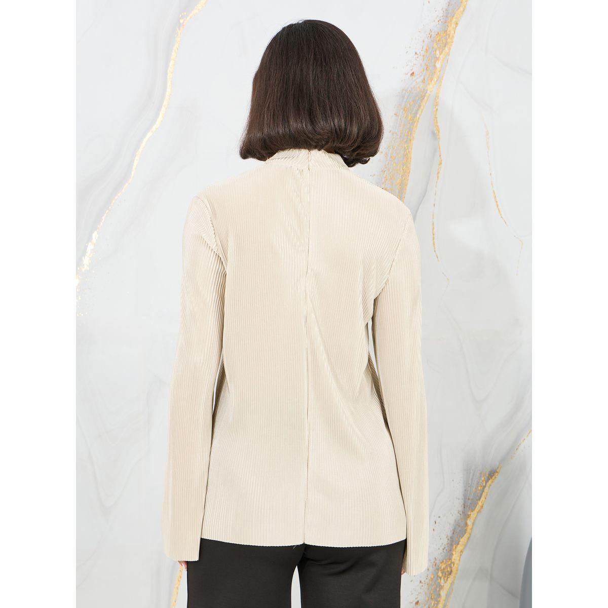 Styli Plisse High Neck Flute Sleeves Blouse-women-clothing-shirtsandblouses-blouses-image-5