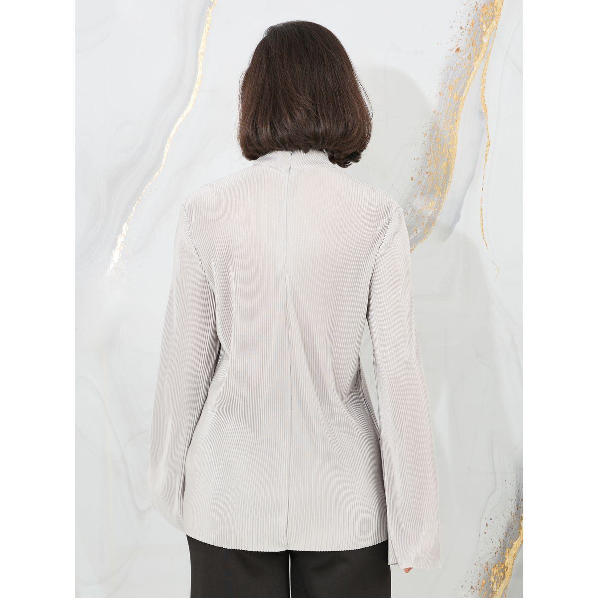 Styli Plisse High Neck Flute Sleeves Blouse-women-clothing-shirtsandblouses-blouses-image-5