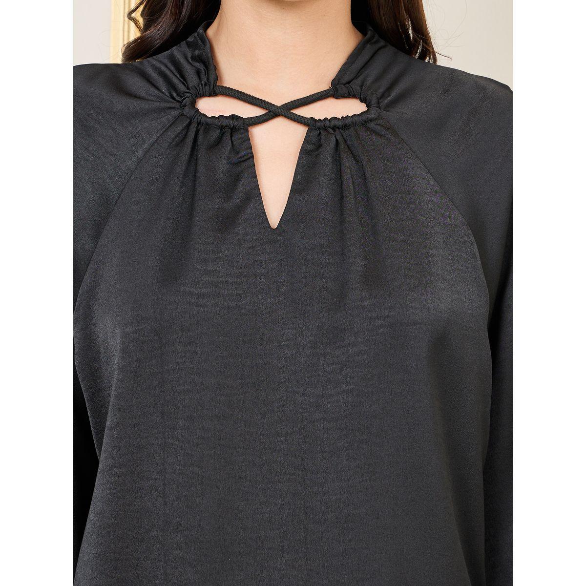 Styli Twisted Keyhole Neck Blouse-women-clothing-shirtsandblouses-blouses-image-4