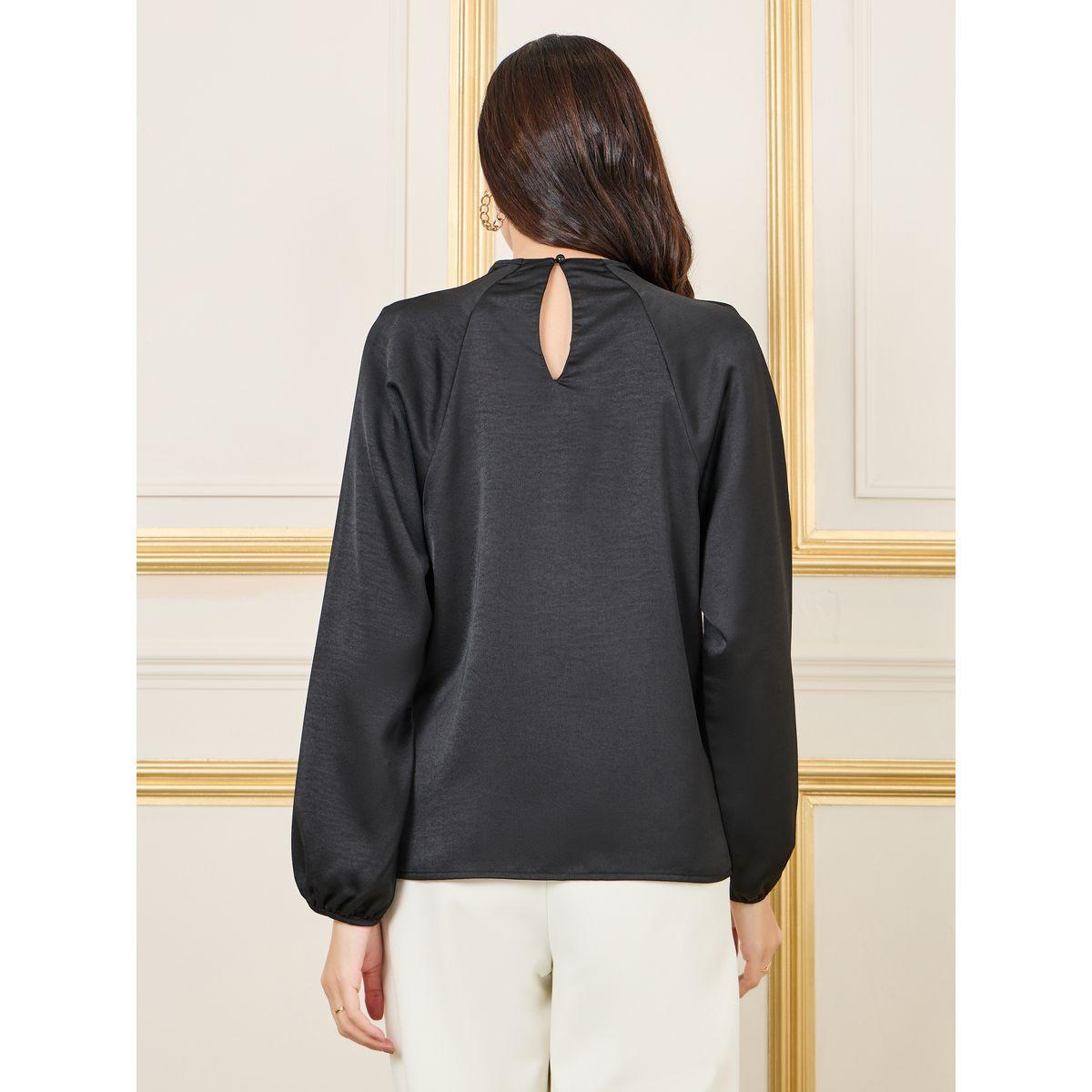 Styli Twisted Keyhole Neck Blouse-women-clothing-shirtsandblouses-blouses-image-5