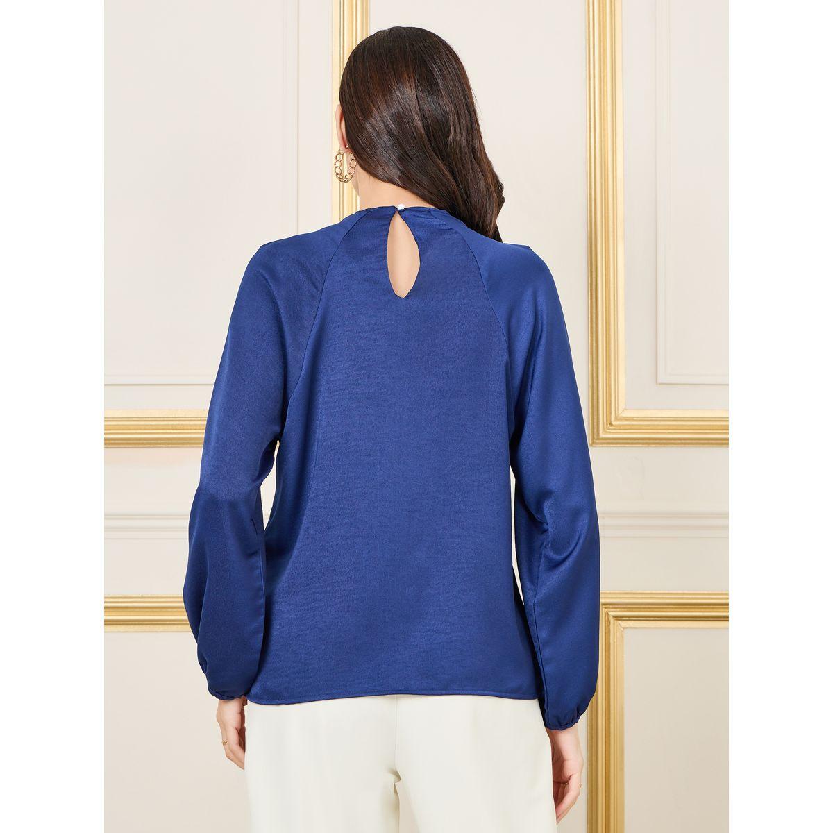 Styli Twisted Keyhole Neck Blouse-women-clothing-shirtsandblouses-blouses-image-5