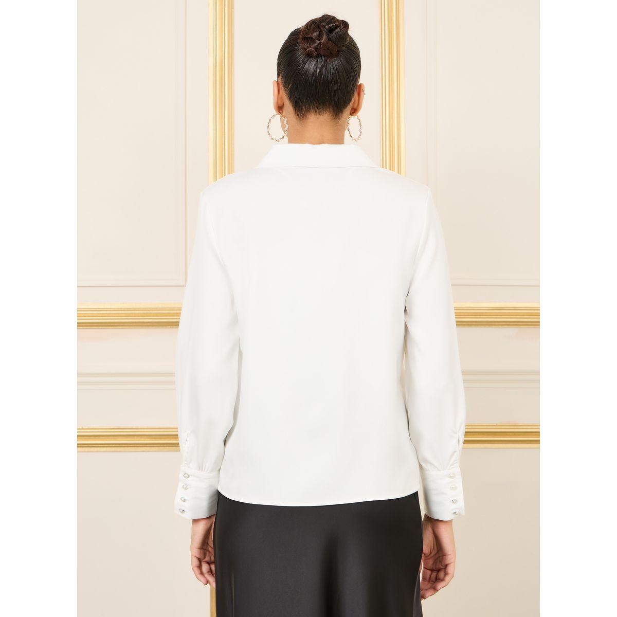 Styli Button Detail Notch Lapel Neck Blouse-women-clothing-shirtsandblouses-blouses-image-5