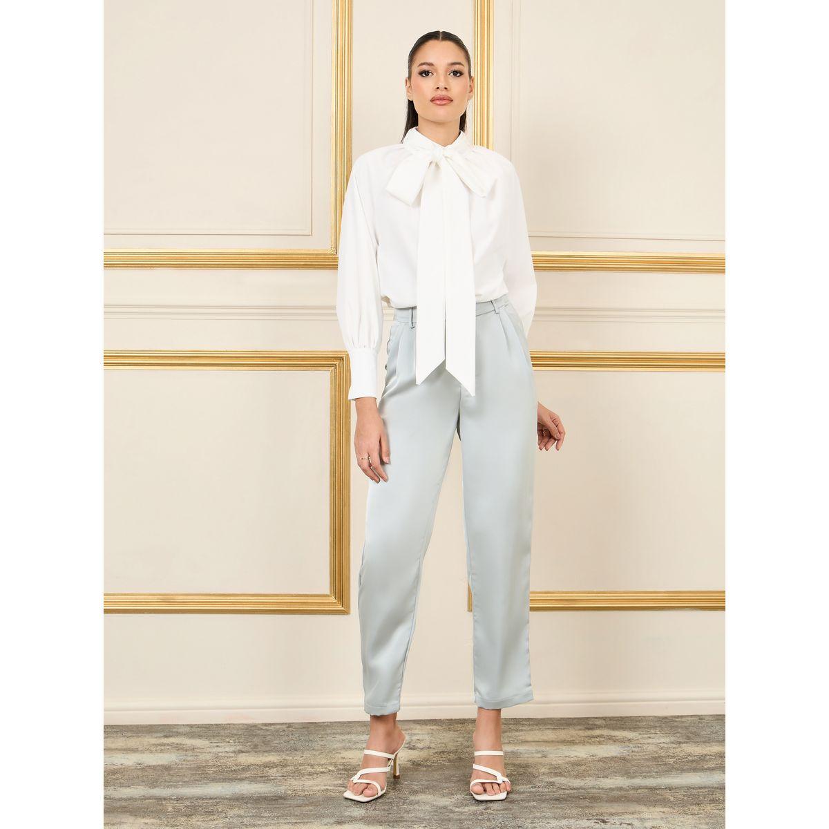 Styli Bow Tie Neck Regular Fit Shirt-women-clothing-shirtsandblouses-shirts-image-3