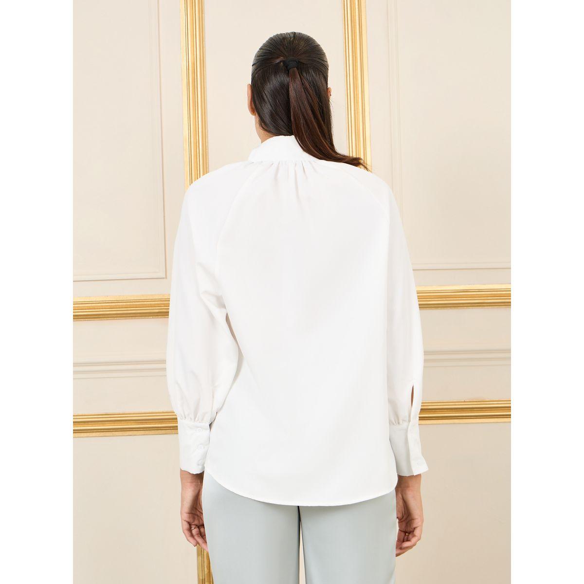 Styli Bow Tie Neck Regular Fit Shirt-women-clothing-shirtsandblouses-shirts-image-5