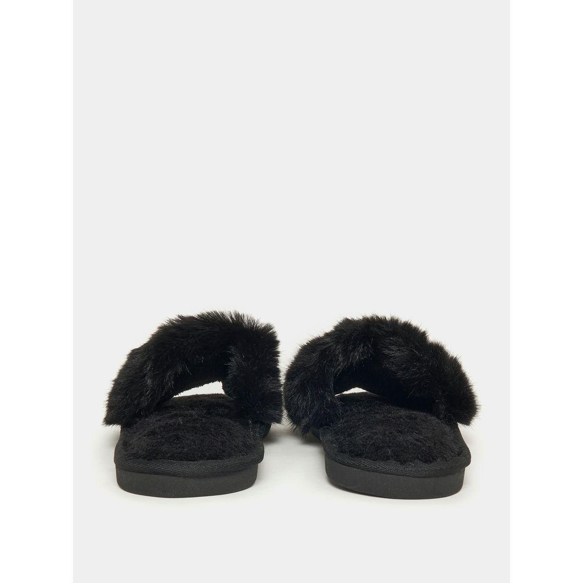 شبشب غرفة نوم مزين بفرو صناعي-women-shoes-bedroomslippers-image-5