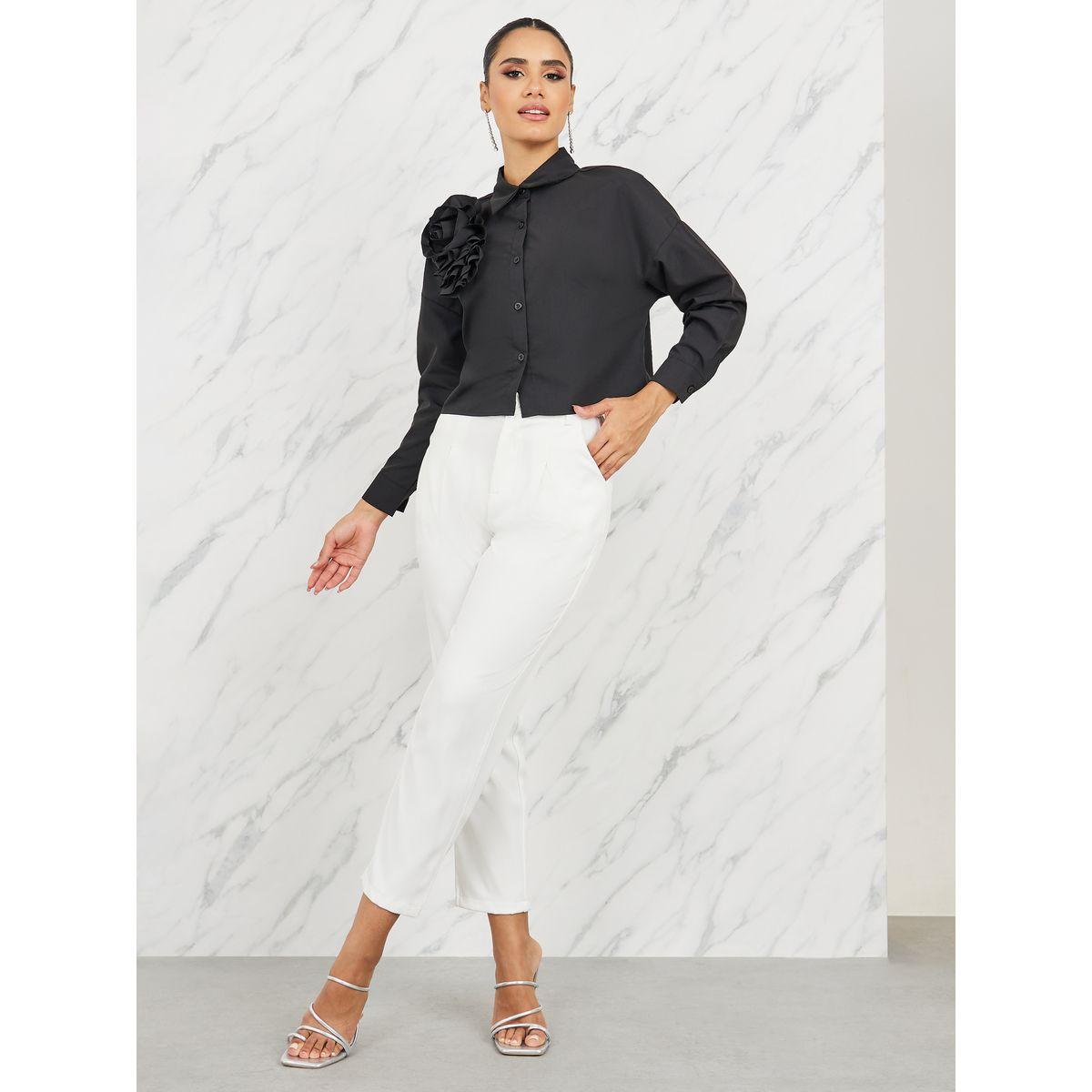 بلوزة بتفاصيل كورساج وقصة عادية-women-clothing-shirtsandblouses-shirts-image-2