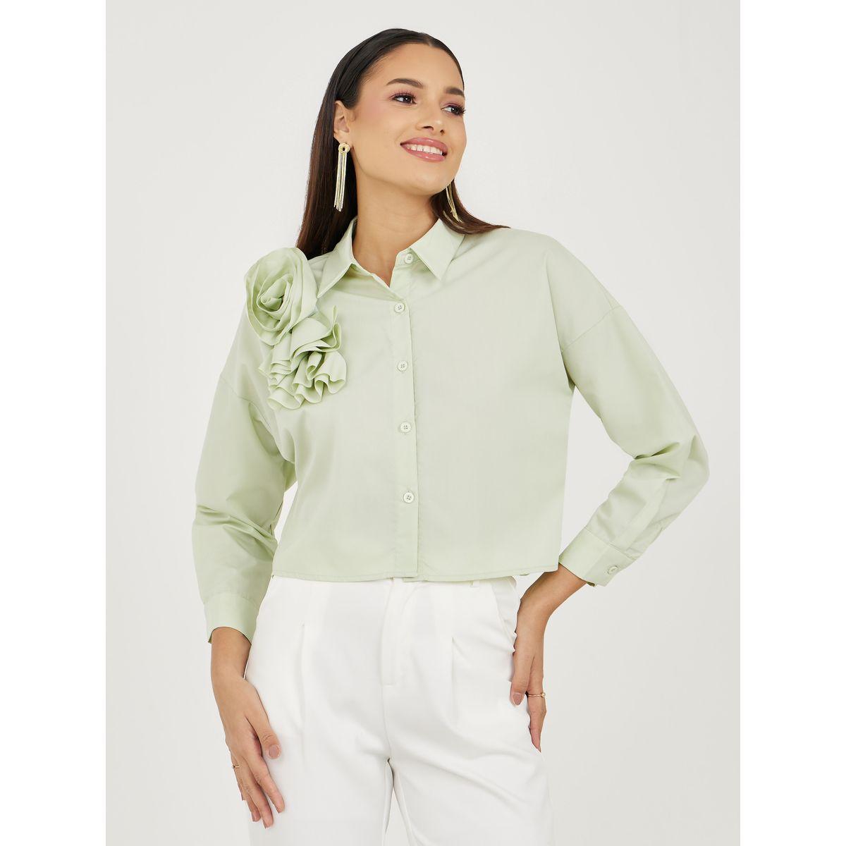 Styli Corsage Detail Regular Fit Shirt-women-clothing-shirtsandblouses-shirts-image-1