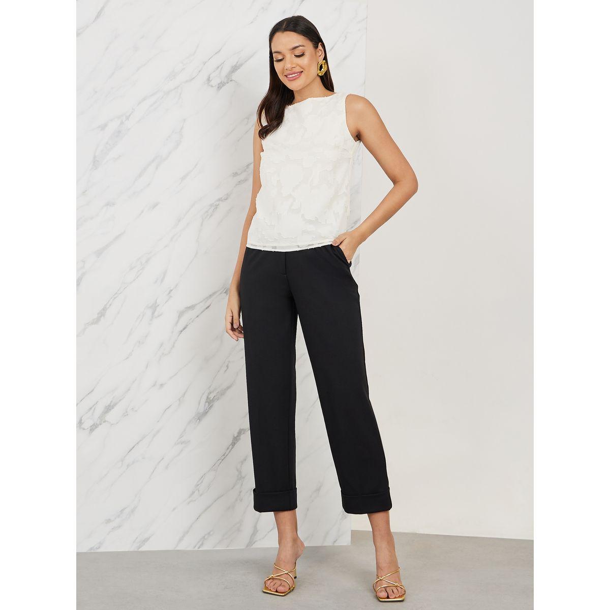 Styli Floral Burnout Texture Boat Neck Blouse-women-clothing-shirtsandblouses-blouses-image-2