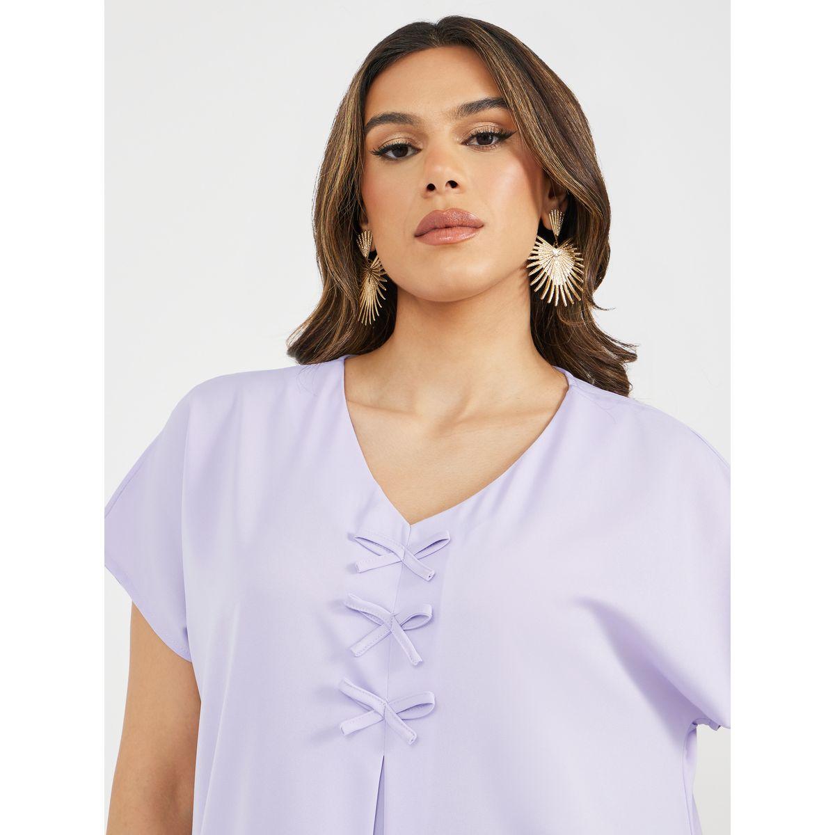 جلابية سادة مزينة بربطة فيونكة-women-arabicclothing-jalabiyas-image-5