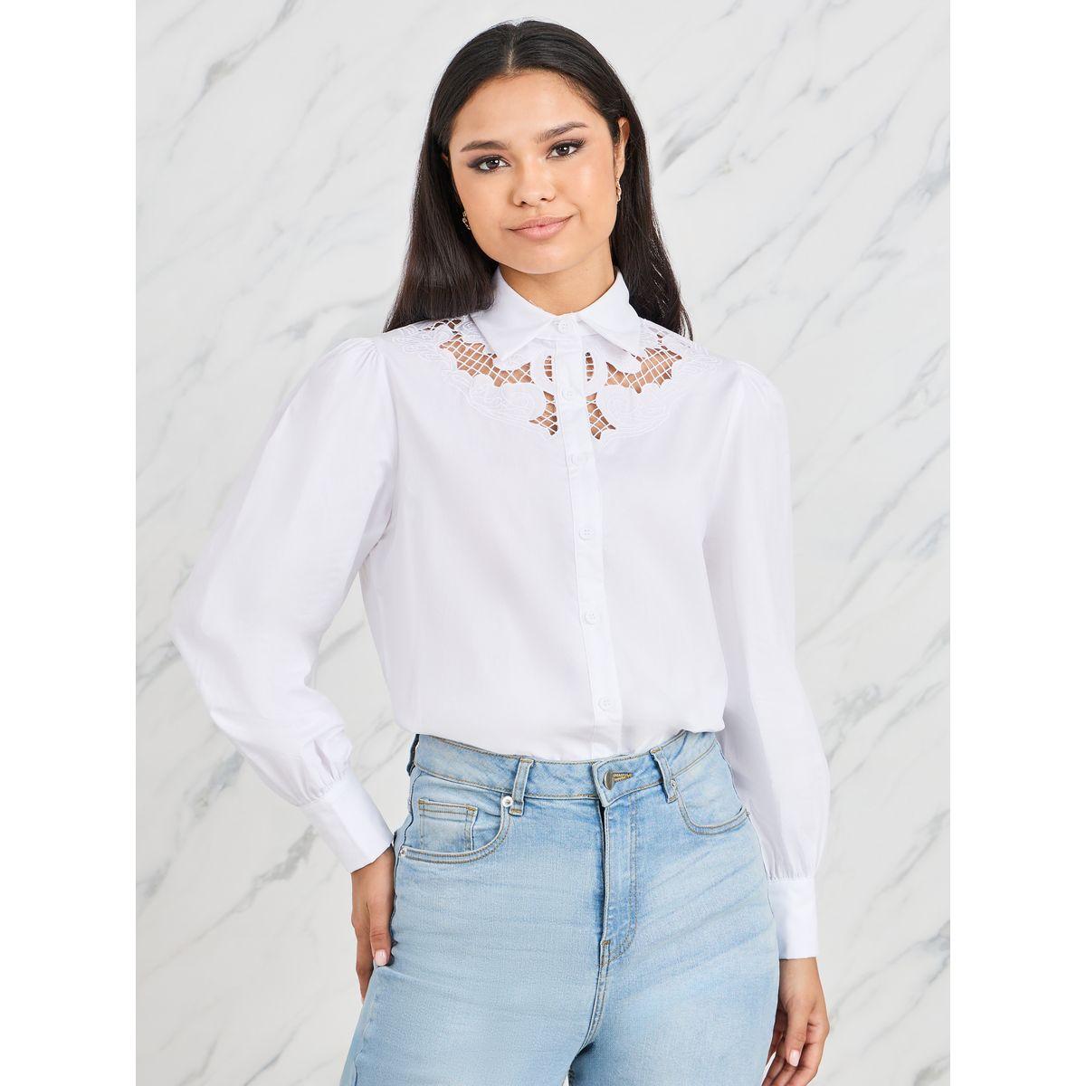 Styli Oversized Cut out Detail Shirt-women-clothing-shirtsandblouses-shirts-image-1