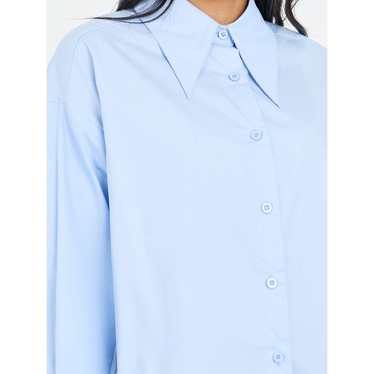Styli Oversized Pointed Collared Long Sleeve Shirt-women-clothing-shirtsandblouses-shirts-image-3