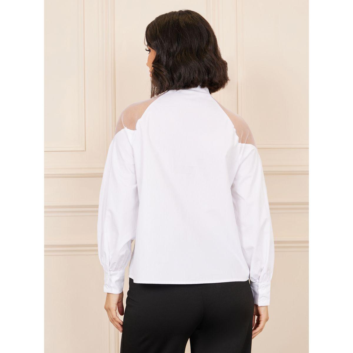 بلوزة بياقة ماندارين وتفاصيل شبكية-women-clothing-shirtsandblouses-blouses-image-5